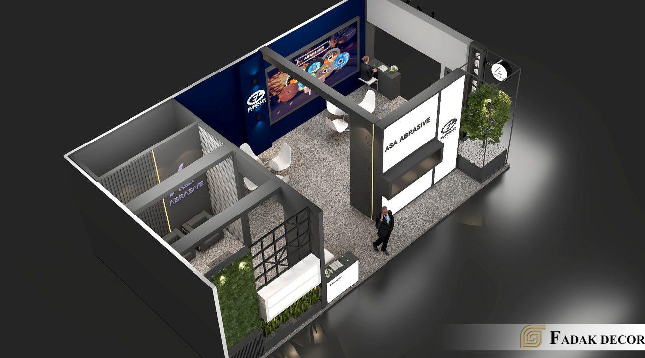 طراحی غرفه آسا آبراسیو نمایشگاه سنگ